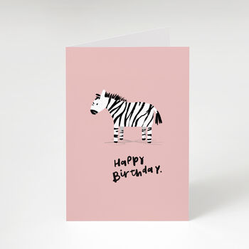 Happy Birthday Zebra Card By The Moonlit Press | notonthehighstreet.com