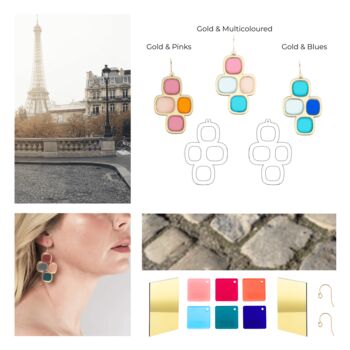 Featherlight Gold Statement Earrings, Paris Design, 3 of 10