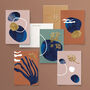 Abstract Shoreline Postcards Pack Of Five, thumbnail 1 of 7
