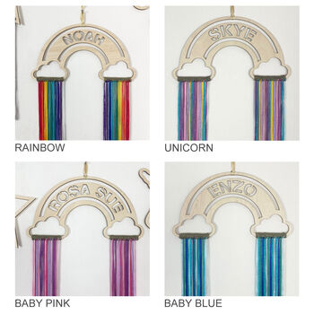 Personalised Wooden Rainbow With Luxury Fringing, 12 of 12