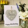 Personalised 18th Birthday Card Silver Heart And Gift, thumbnail 4 of 4