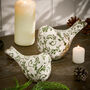 Set Of Two Irina Green Botanical Bird Ornaments, thumbnail 3 of 8