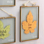 Personalised Silk Leaf Art In Etched Frame, thumbnail 3 of 7