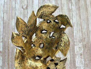 Abstract Couple Sculpture With Gold Leaf Detail Gift Ornament, 4 of 9
