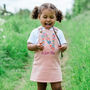 Personalised Initial Dusty Pink Girls Dress, thumbnail 1 of 10