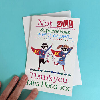 Personalised Superhero Teacher Card, 7 of 12