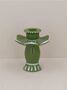 Olive Green Ceramic Petal Candle Holder, thumbnail 1 of 2