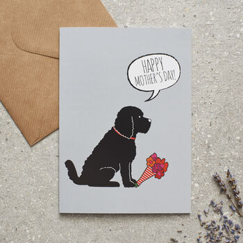 Black Cockapoo / Labradoodle Organic Cotton Tea Towel, 11 of 11