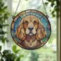 Cocker Spaniel Golden Stained Glass Effect Suncatcher, thumbnail 5 of 6