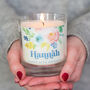 Floral 40th Birthday Personalised Candle, thumbnail 1 of 4