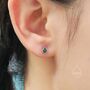 Sterling Silver Emerald Green Cz Droplet Earrings, thumbnail 3 of 12