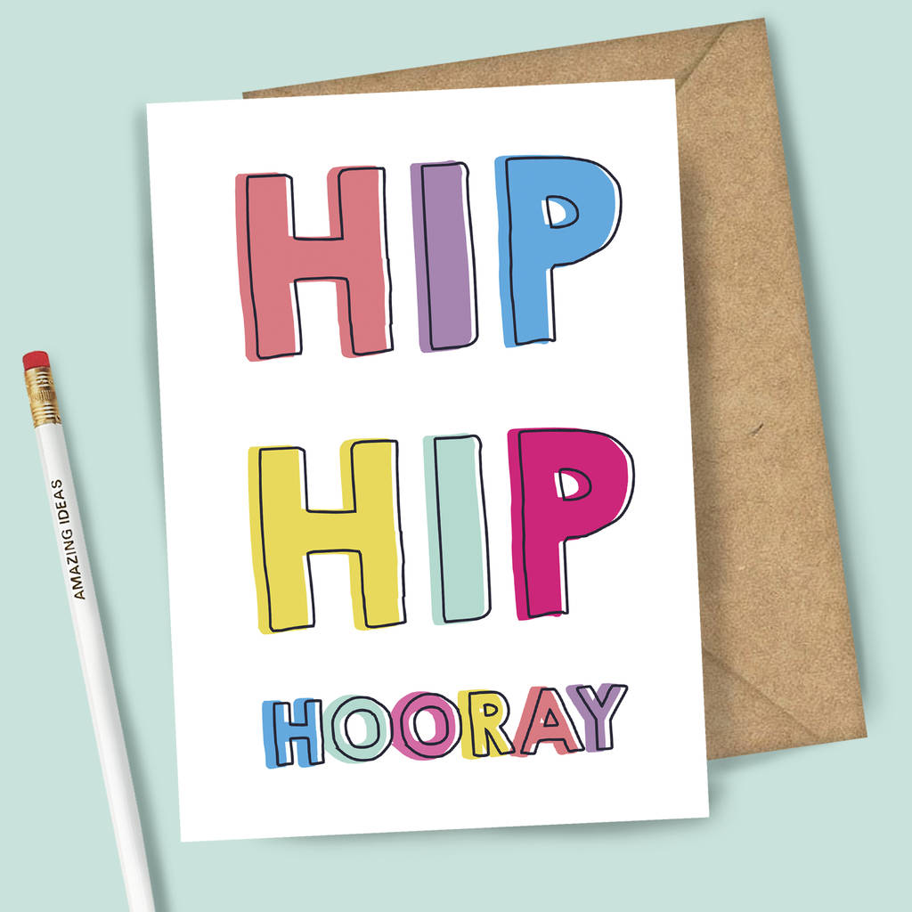 hip-hip-hooray-greeting-card-by-wild-living-notonthehighstreet