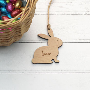 Personalised Easter Wooden Gift Tag Decoration, 2 of 5