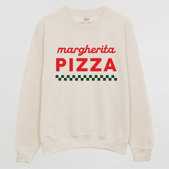 Margherita Pizza Men’s Slogan Sweatshirt, 3 of 3