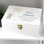 Personalised Teddy White Wooden Keepsake Box, thumbnail 1 of 3