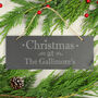 Personalised Christmas Hanging Slate Plaque, thumbnail 2 of 6