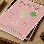 Margarita Cocktail Recipe Art Print, thumbnail 1 of 3