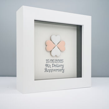 Personalised 9th Pottery Anniversary Frame Gift, 3 of 5