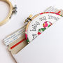Personalised 21st Birthday Embroidered Hoop Card, thumbnail 3 of 6