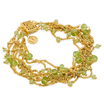 Peridot And 18ct Yellow Gold Vermeil Bracelets, 2 of 7