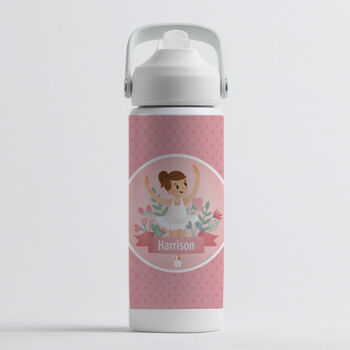 Personalised Ballerina Design Kids Water Bottle, 4 of 6