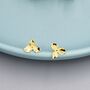 Sterling Silver Hydrangea Flower Stud Earrings, thumbnail 4 of 10