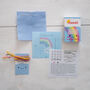Kawaii Cloud Rainbow Mini Cross Stitch Kit, thumbnail 5 of 9