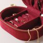 Personalised Starry Night Oval Jewellery Case In Red, thumbnail 2 of 5