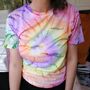 Personalised Hand Embroidered Tie Dye T Shirt, thumbnail 3 of 10