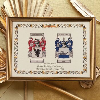 Unframed Personalised Double Coat Of Arms Scroll, 4 of 7