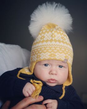 Fair Isle Alpaca Baby Hat, 7 of 9
