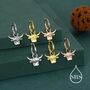 Sterling Silver Highland Cow Huggie Hoops With Detachable Charms, thumbnail 6 of 11