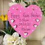 Personalised New Baby Girl Wooden Heart, thumbnail 2 of 5