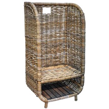 Natural Rattan Log Trolley With Kindling Shelf, 2 of 2