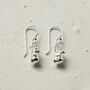 Sterling Silver Mouse And Cheese Dangly Earrings, thumbnail 3 of 5