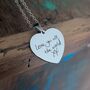 Personalised Handwriting Heart Charm Necklace, thumbnail 7 of 11