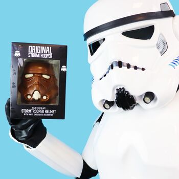 Original Stormtrooper Belgian Chocolate Helmet And Best Dad Ever Sweet Bottle Gift Set, 6 of 6