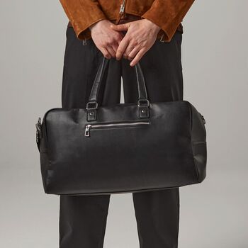 Men’s Personalised Tailored Luxe Weekender Bag, 3 of 10