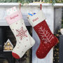Personalised Red Nordic Tree Stocking, thumbnail 2 of 5