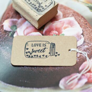 Love Is Sweet Wedding Favours Rubber Stamp, 2 of 5