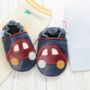 Dotty Fish Red Car Soft Leather Baby Shoes With Barefoot Soles, thumbnail 4 of 8