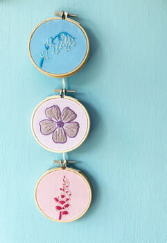 English Wildflowers Embroidery Hanging Decoration Kit, 3 of 10