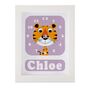 Personalised Childrens Tiger Clock, thumbnail 8 of 10