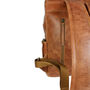 'Kingsley' Men's Leather Laptop Backpack In Tan, thumbnail 11 of 12