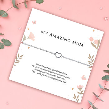 My Amazing Mum Silver Plated Heart Bracelet, 3 of 6