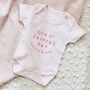 Personalised Pink Our 1st Father's Day Bodysuit, thumbnail 1 of 3
