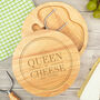 Personalised 'Queen Of Cheese' Cheeseboard Set For Her, thumbnail 1 of 8