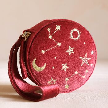 Starry Night Velvet Mini Round Jewellery Case, 4 of 12