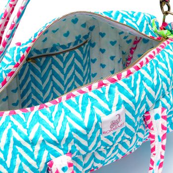 Quilted Weekend Bag | Malibu Blue, 2 of 2