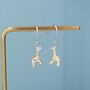 Sterling Silver Giraffe Drop Hook Earrings, thumbnail 1 of 11